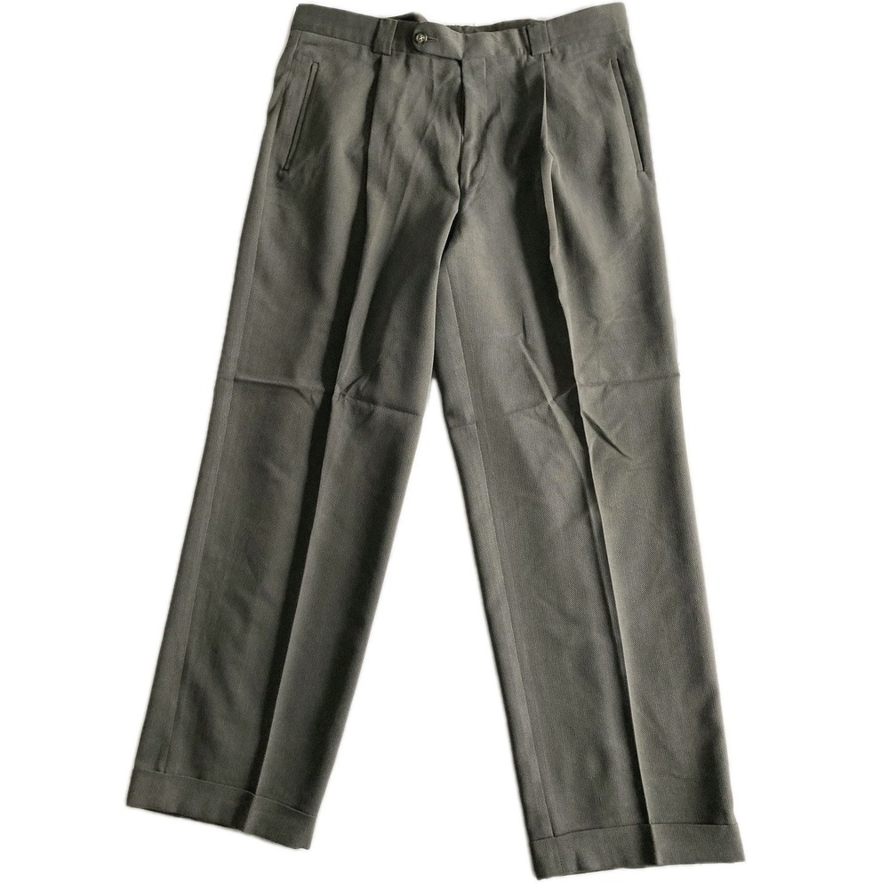 Ballin Relax Pants Mens 36x30 Gray Pleated Cuffed Dress Slacks Relaxed Fit EUC